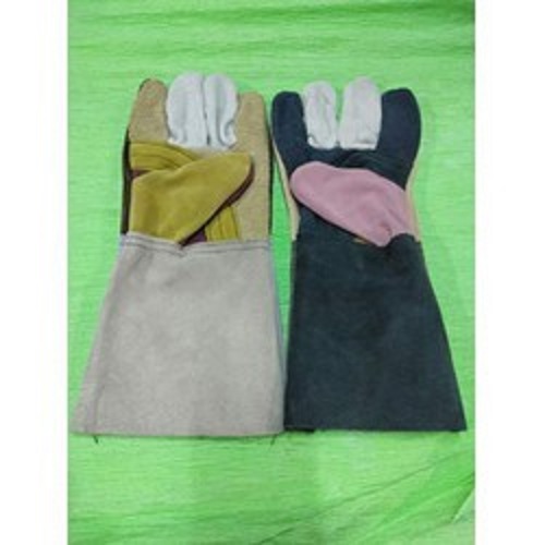 Bao tay da thợ hàn thợ cơ khí dài 350mm - Giao màu ngẫu nhiên