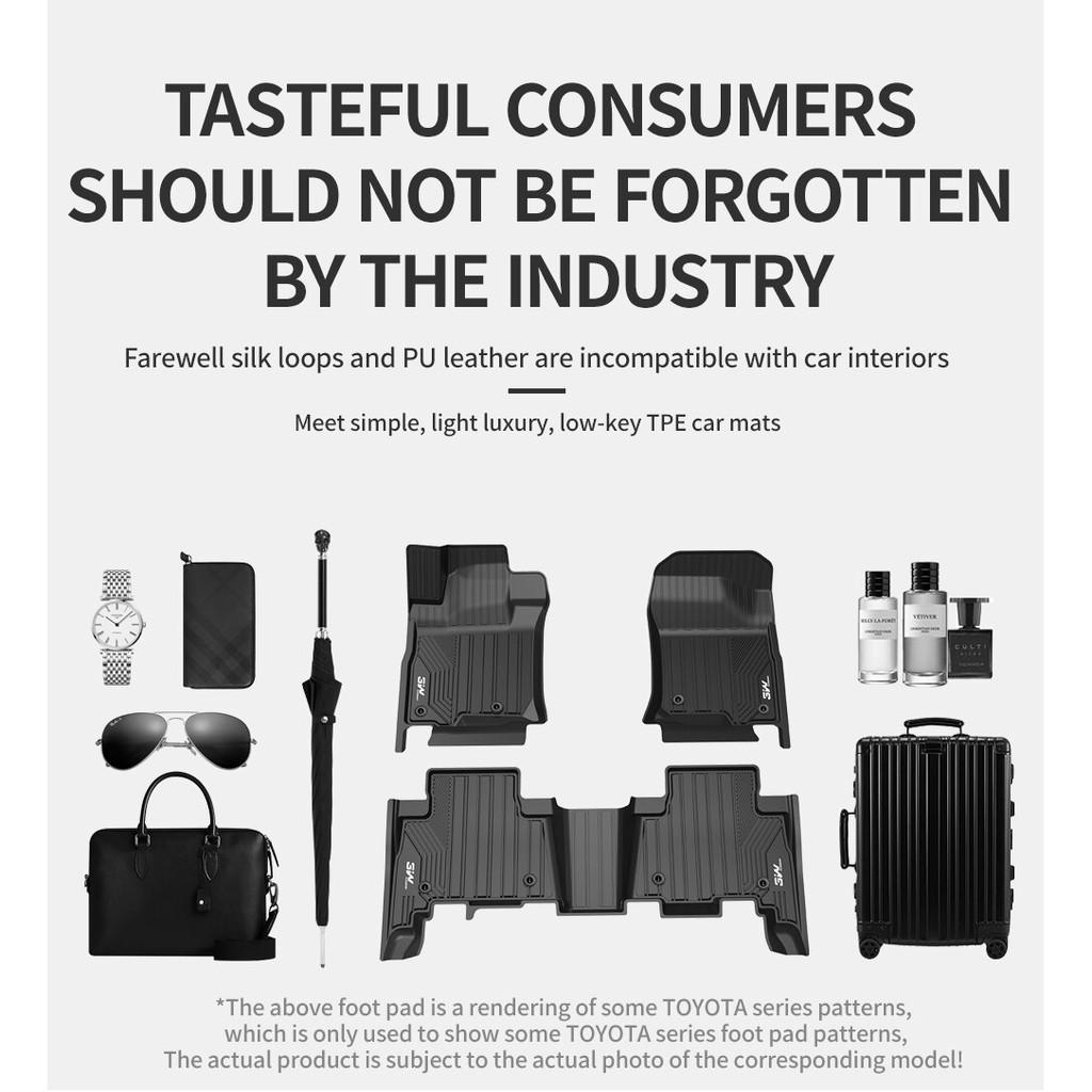 Thảm lót sàn TOYOTA New COROLLA ALTIS 2019-đến nay Nhãn hiệu Macsim 3W chất liệu nhựa TPE đúc khuôn cao cấp - màu đen