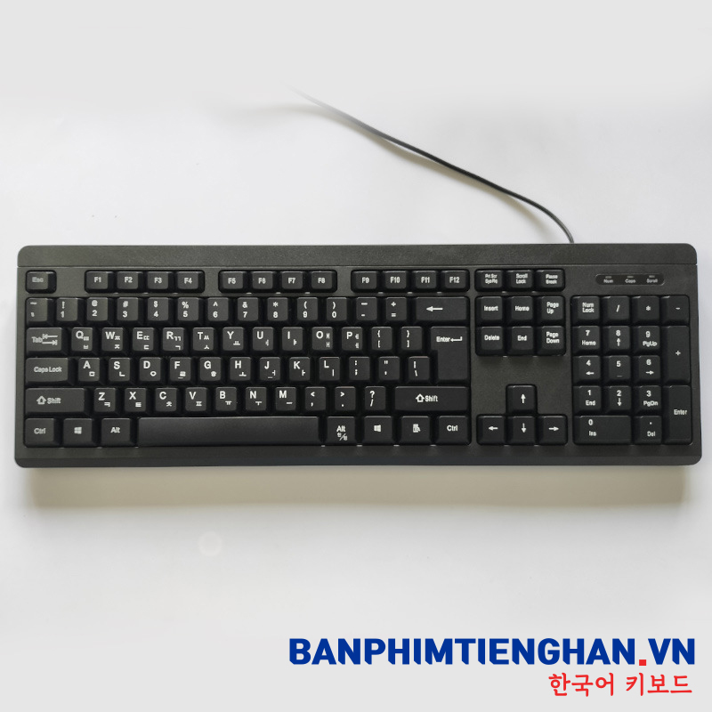 Bàn phím tiếng Hàn có dây TCKB-104 Computer Keyboard - Hàng nhập khẩu