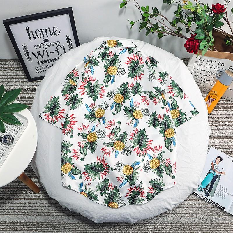 Áo sơ mi ngắn tay họa tiết hoa thời trang cho nữ