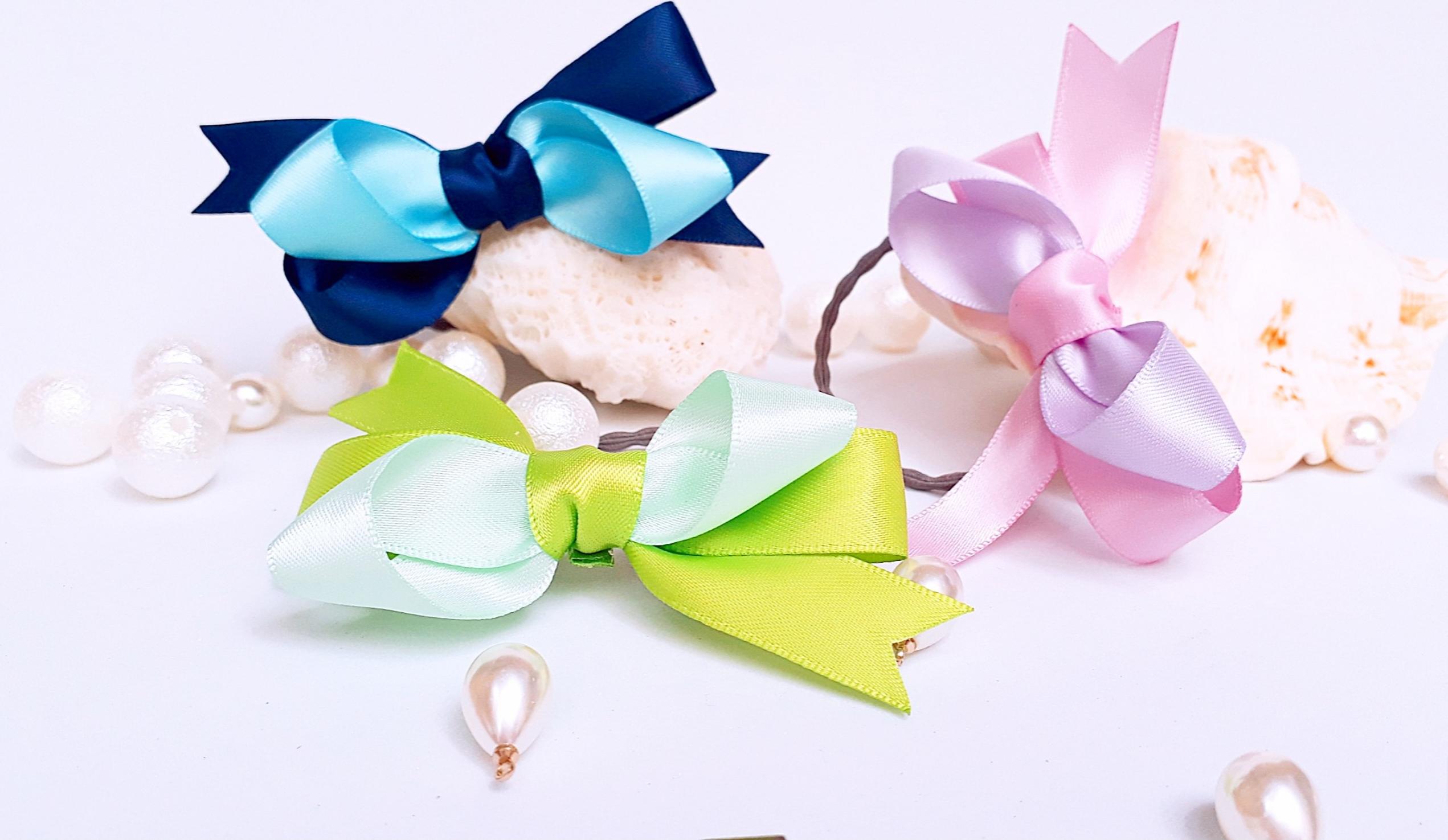 SET 3 CHIẾC DÂY BUỘC TÓC NƠ PHỒNG D015