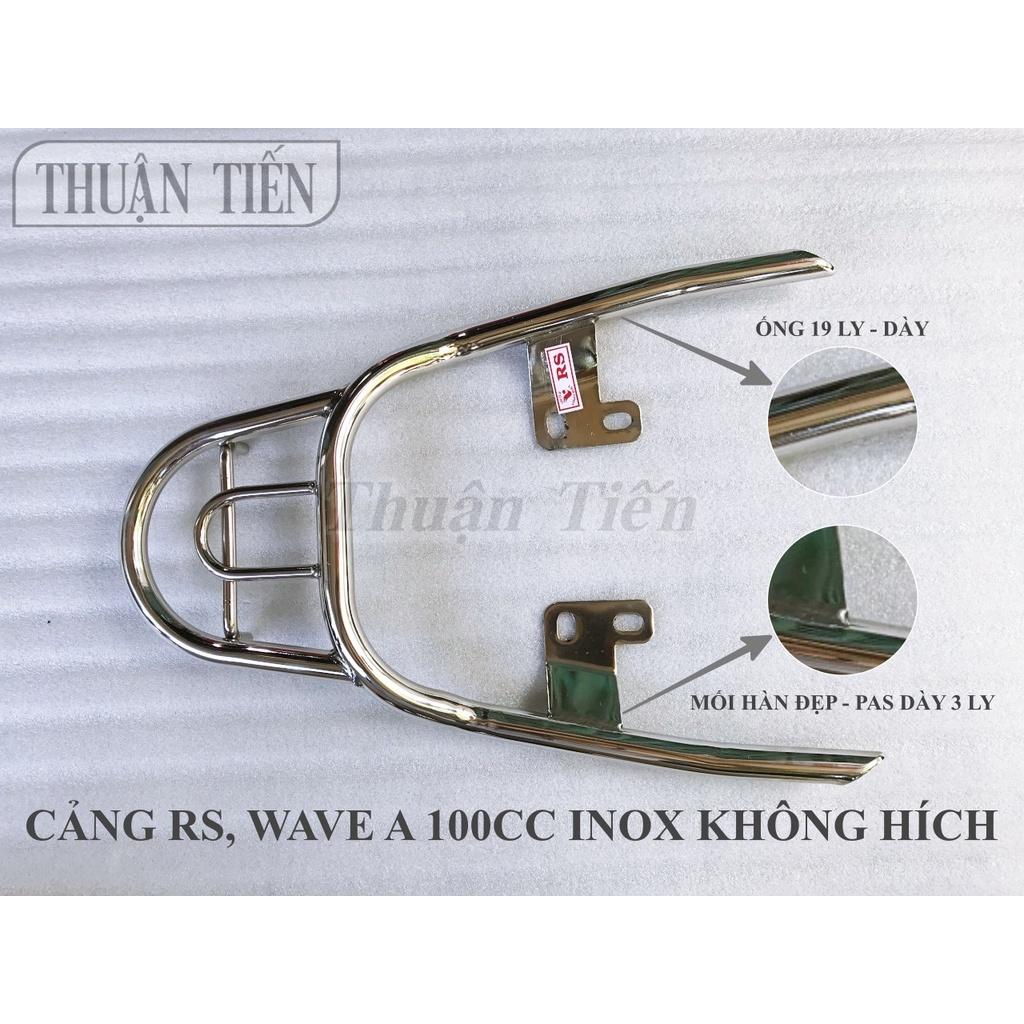 TAY DẮT RS, WAVE A 100CC INOX KHÔNG HÍCH NỐI DÀI - M2 - TIỆN LỢI CHỞ HÀNG, HÀNG ỐNG 19 LY DÀY, SÁNG BÓNG