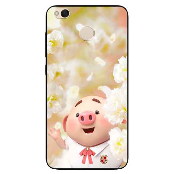Ốp lưng in cho Xiaomi Redmi 4 Mẫu Heo Ăn