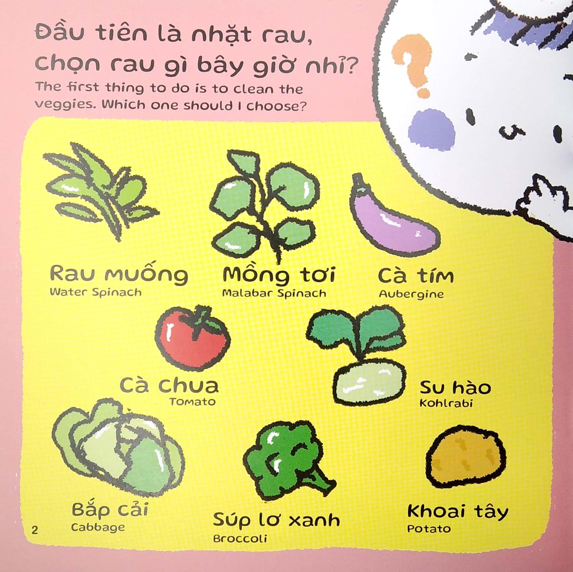 Sách Ehon Miu Miu Tự Lập Phần 2 Song Ngữ - Học Làm Bếp