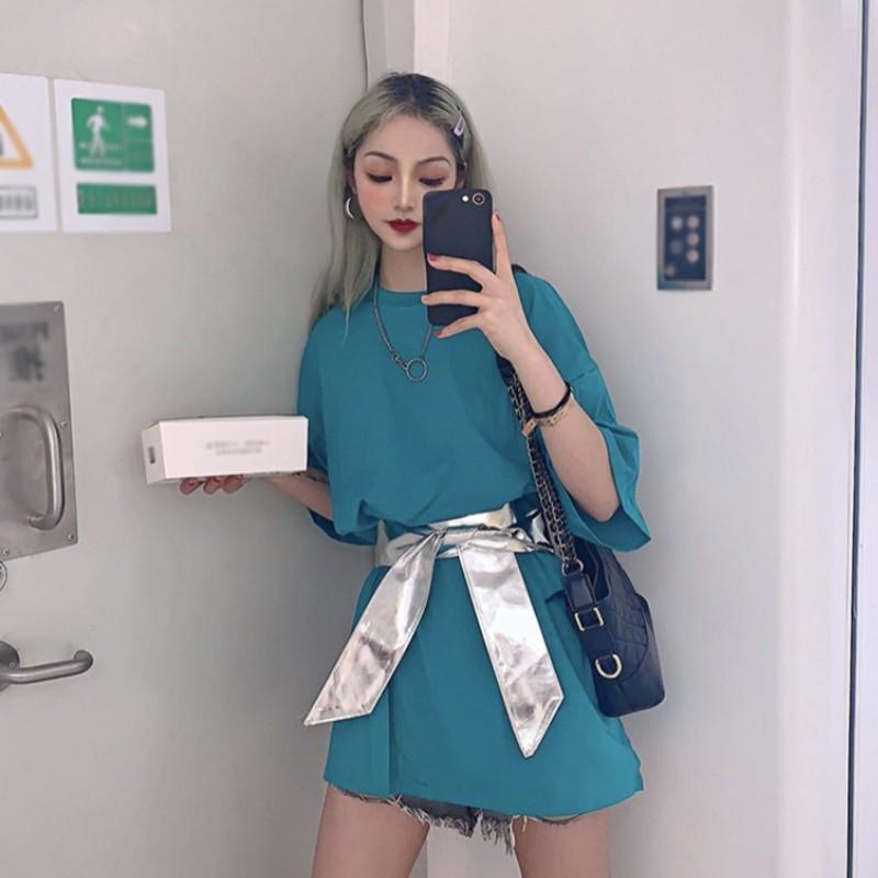 Áo Thun Nữ Tay Ngắn Dáng Rộng Dài Thời Trang Trẻ Trung