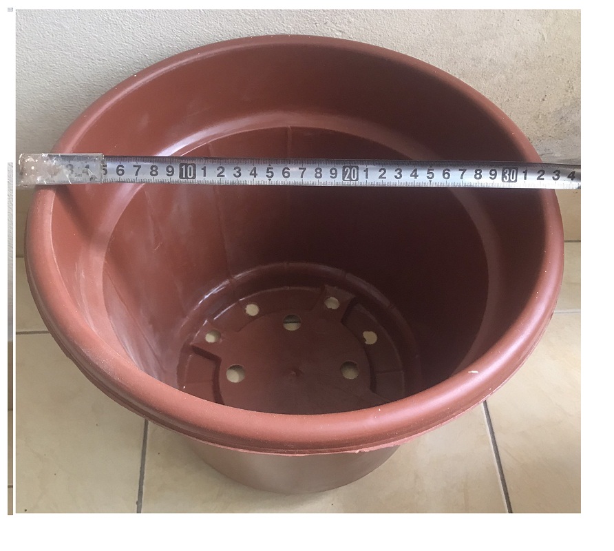 3 Chậu Nhựa Trồng Hoa, Cây Cảnh AB400 CN Màu Nâu