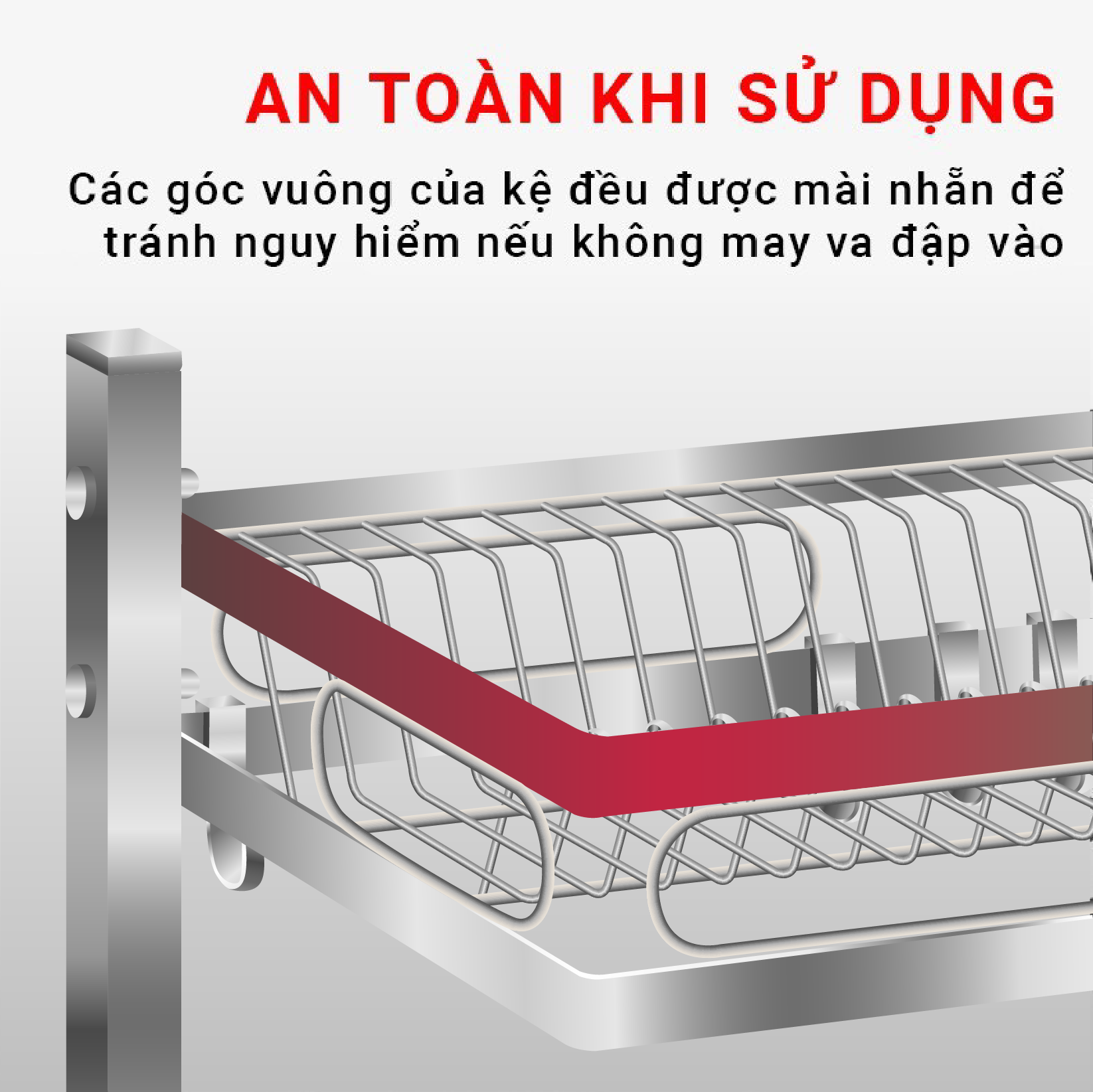 Kệ chén bát đa năng Foodcom kích thước 1-2 TẦNG 106 cm dùng cho bồn đôi bằng inox cao cấp không gỉ, để bát đĩa trên bồn rửa gọn gàng sàng sẽ, tiết kiệm không gian bếp
