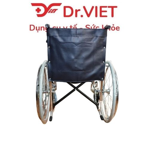 Xe Lăn Tay Lucass X9 Cho Người Già, Người Bệnh, Người Khuyết Tật, Khung Thép Mạ Crom, Ghế Simili, Có Gác Chân, Gấp Gọn