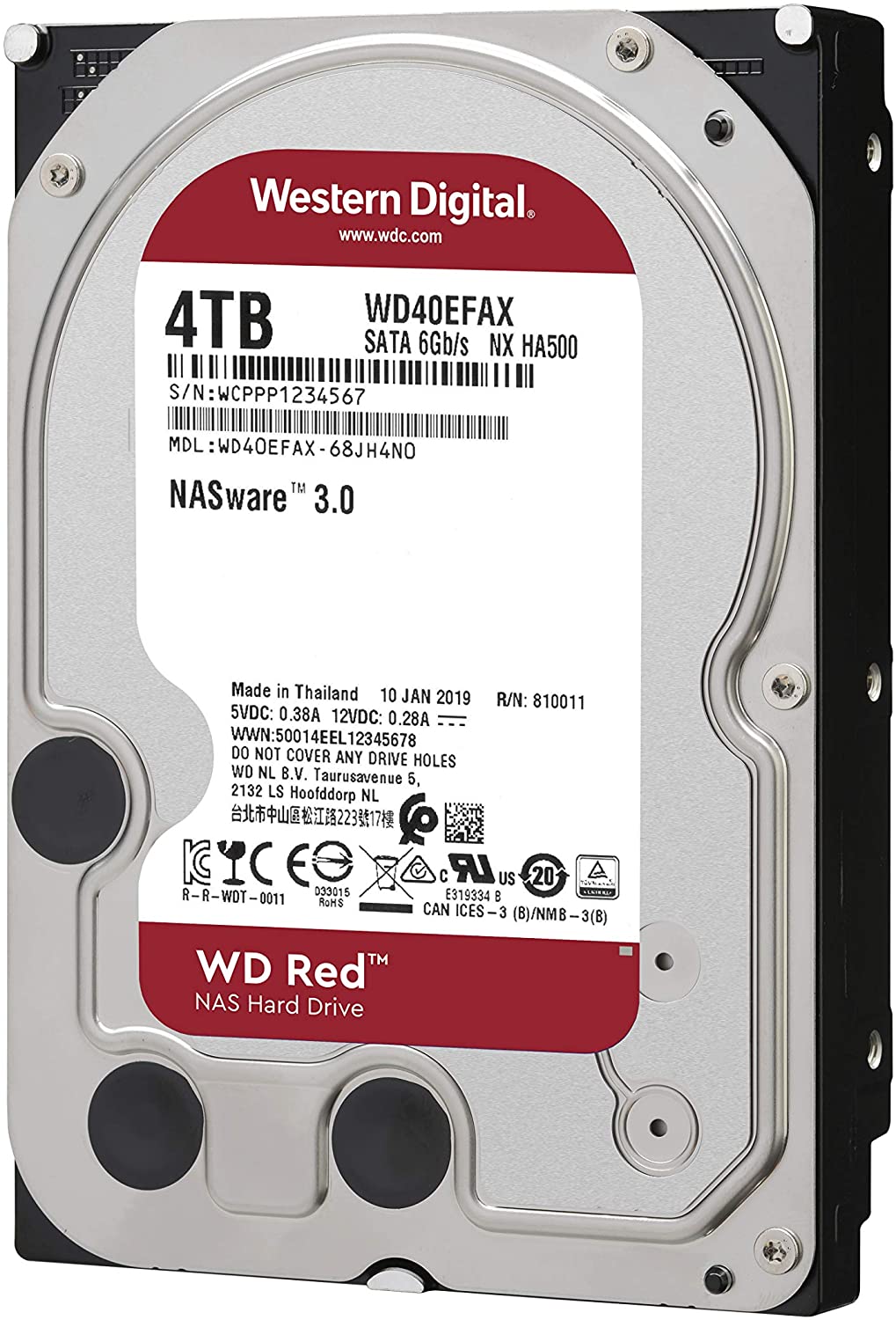 Ổ Cứng HDD NAS WD Red 4TB/256MB/5400/3.5 SATA III - WD40EFAX - Hàng Chính Hãng