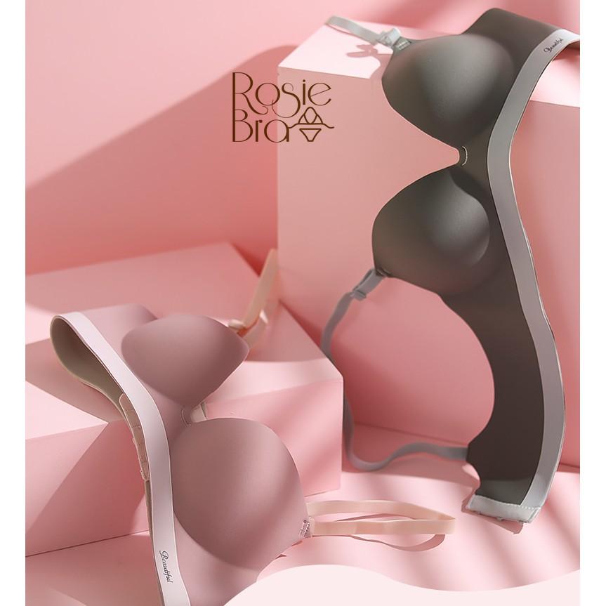 Áo Lót Nữ Đúc Su Không Gọng Nâng Ngực Chất Mịn Cao Cấp B453 - Hồng đậu,36/80B