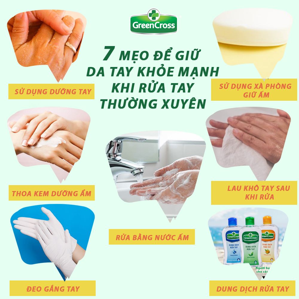 GREEN CROSS NƯỚC - Combo 9 Chai Dung Dịch Rửa Tay GREEN CROSS dung tích 70ml/chai TẶNG KÈM 1 Chai Gel 100ml