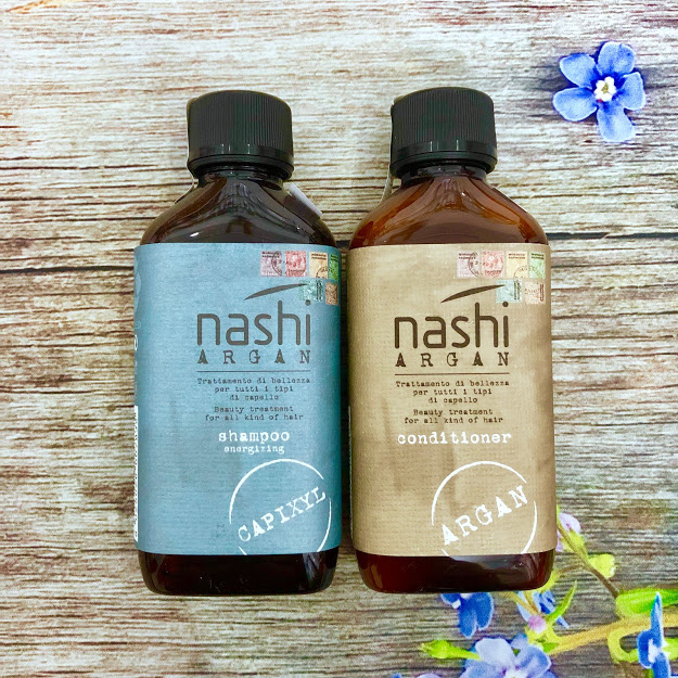 Bộ dầu gội xả Nashi Argan Capixyl cho tóc rụng và hư tổn khô xơ 200ml