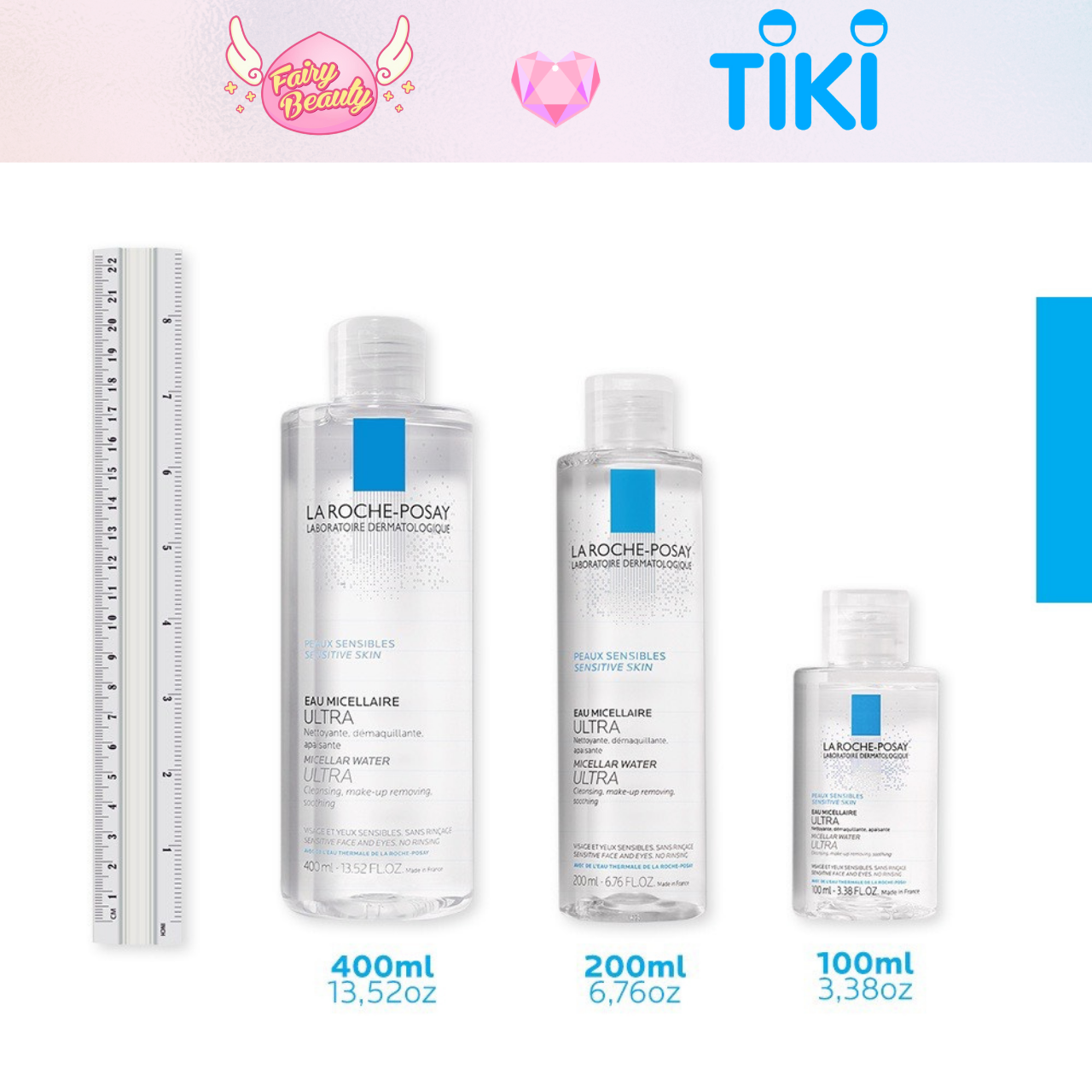 Nước Tẩy Trang Dịu Nhẹ Cho Da Nhạy Cảm & Dễ Kích Ứng Micellar Water Sensitive Skin 400/200/100/50 ML