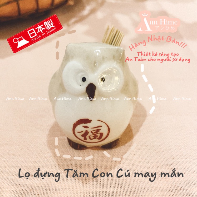 Lọ Đựng Gia Vị Muối Tiêu & Đựng Tăm Bằng Sứ Nhập Khẩu Nhật Bản