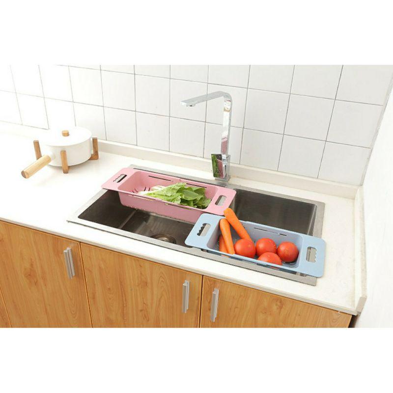Rổ rửa rau củ đa năng co giãn gác bồn rửa bát