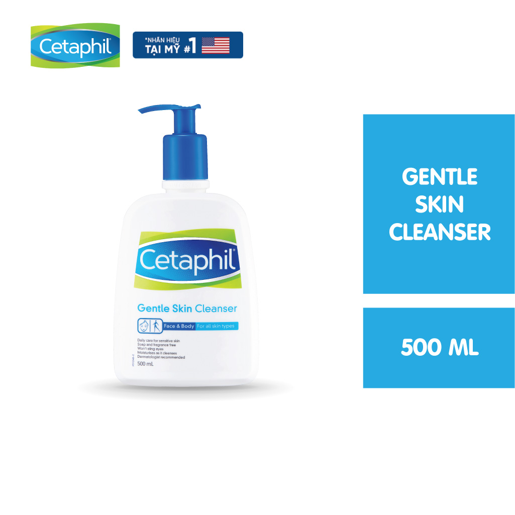 Sữa rửa mặt dịu lành cho da nhạy cảm Cetaphil Gentle Skin Cleanser 500ml