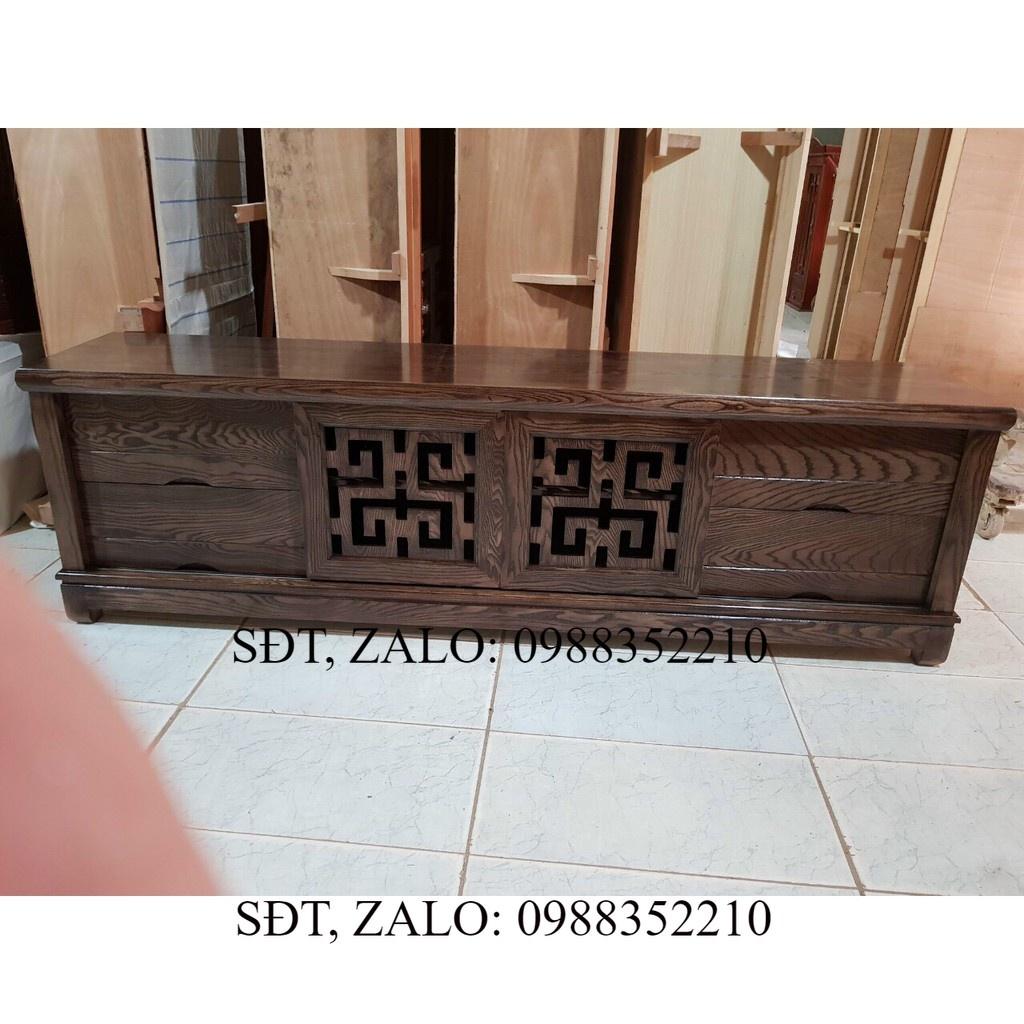 Kệ tivi cánh lùa gỗ Sồi Nga từ 1m8 đến 2m