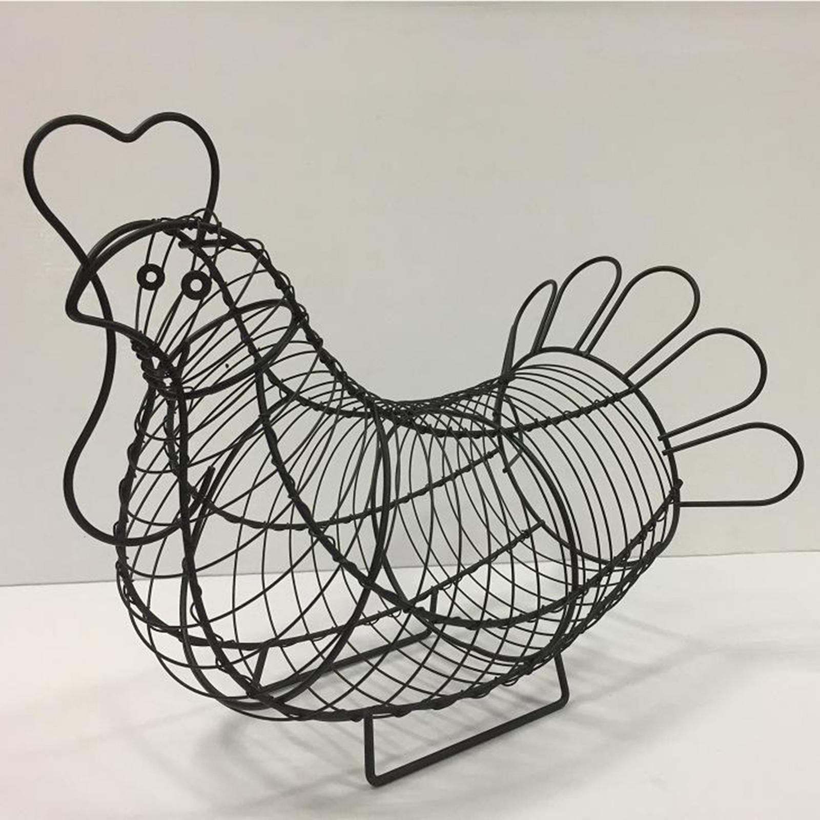 Black Egg Basket Multifunctional Metal Egg Holder Distribution Basket Storage Shelf Egg Stand Rack Decoration Home Kitchen Organizer