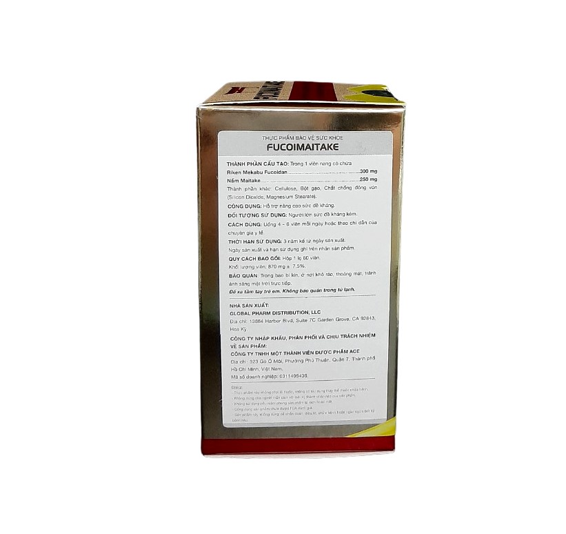 Thực phẩm bảo vệ sức khỏe FUCOIMAITAKE, hỗ trợ nâng cao sức đề kháng. Sản xuất tại Mỹ.