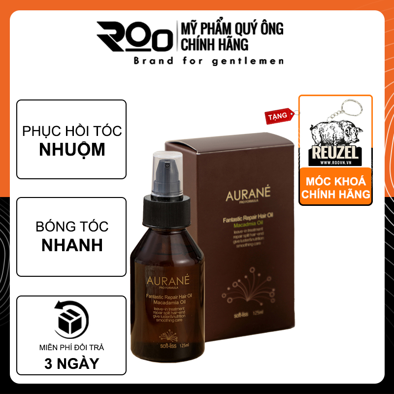 Dầu Dưỡng Tóc Ít Gãy Rụng Aurane Sofliss Macadamia Hair Oil Macadamia Bóng Tóc - Tặng móc khoá chính hãng