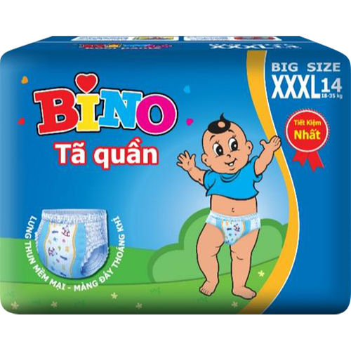 Combo - 4 Tã Quần Bino Kool Pants Size XXX 14 Miếng (18-35kg)