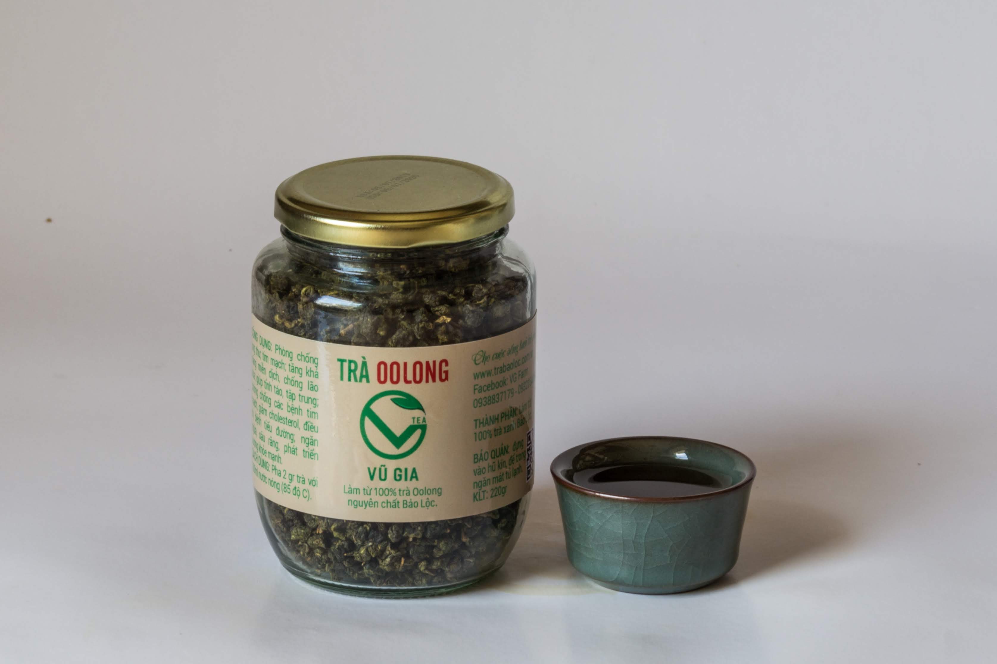 Trà Oolong Nguyên Chất Bảo Lộc Vũ Gia (400gr/hũ) - Nguyên liệu nấu trà sữa trân châu thơm ngon tại nhà, giảm cân an toàn