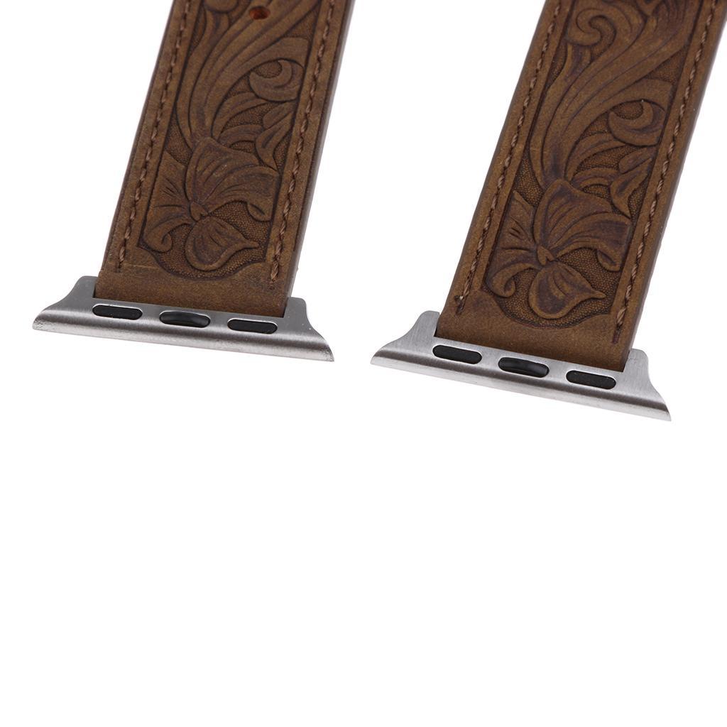 Leather Wrist  Strap Belt w/ Buckle for   Watch