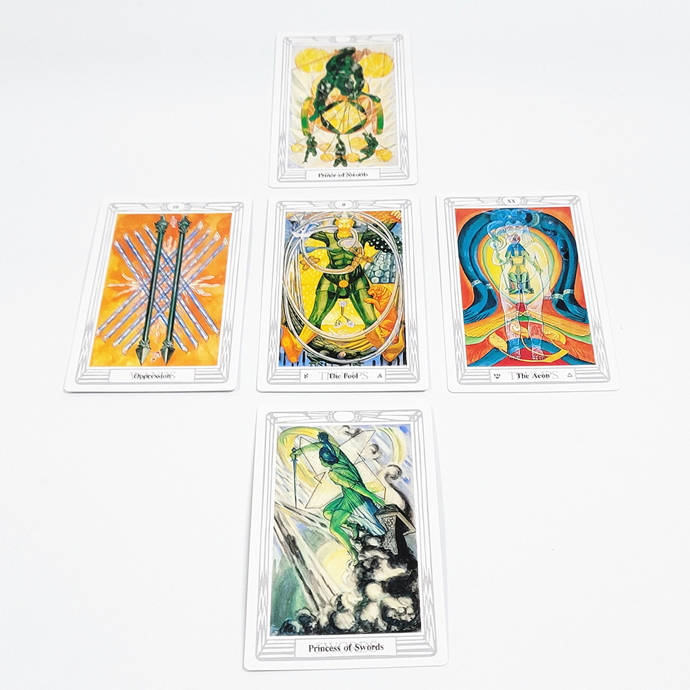 Bộ Bài Thoth Tarot 78 Lá Bài 7x12 Cm Tặng Đá Thanh Tẩy