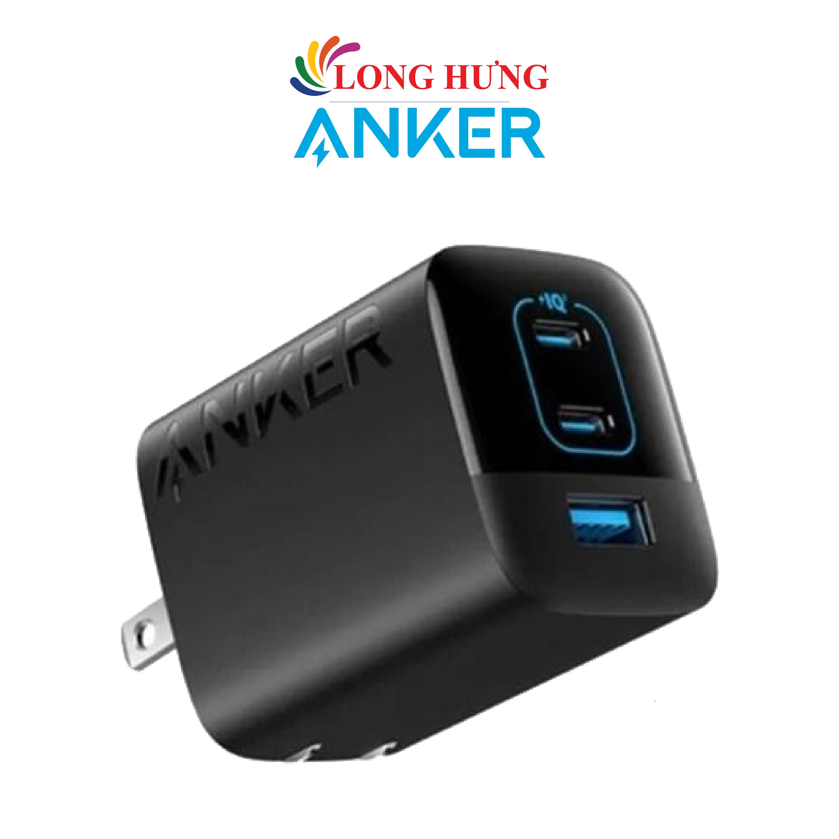 Cốc sạc Anker 335 Charger 1USB 2Type-C 67W A2673 - Hàng chính hãng