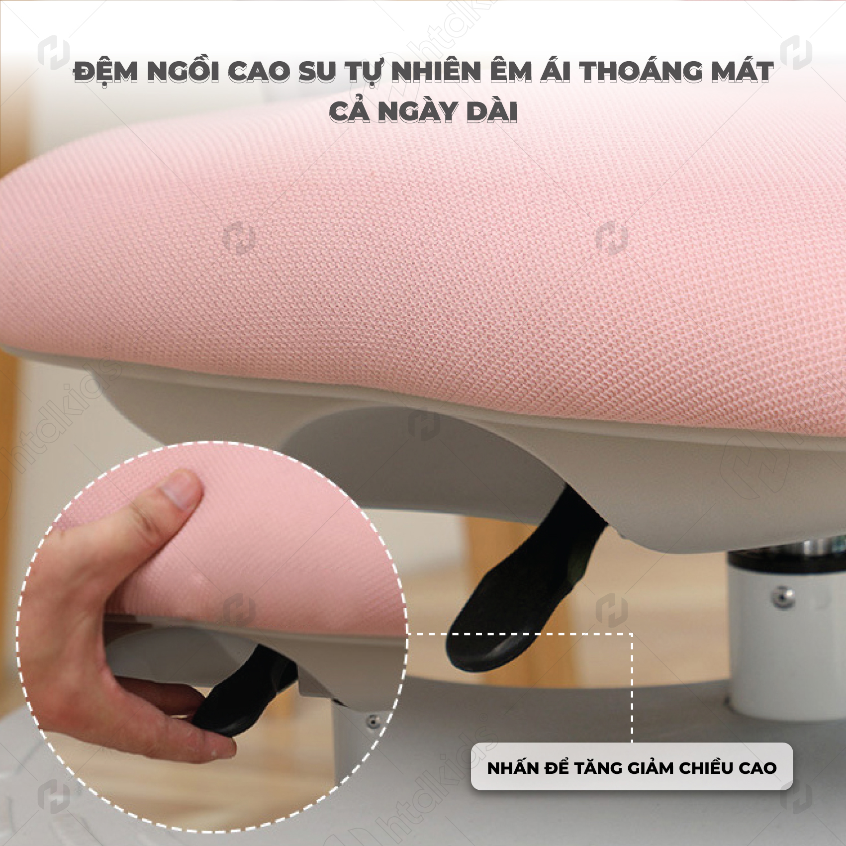Ghế học sinh chống gù cho trẻ em tiểu học từ 5 - 18 tuổi tăng giảm chiều cao giúp trẻ có tư thế ngồi chuẩn khoa học chống cong vẹo cột sống HTDkids CM081