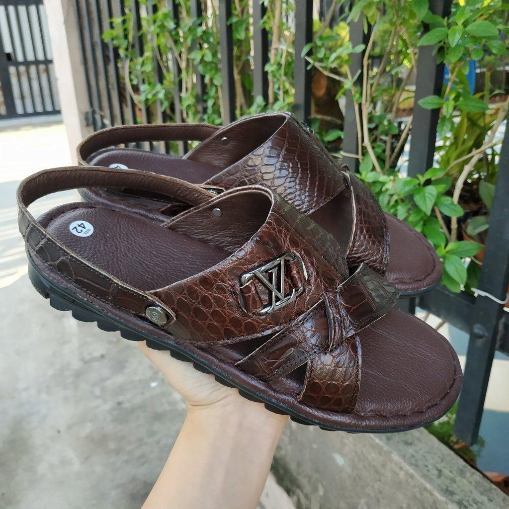 Dép sandal nam da cá sấu thật 100% Giá rẻ nhất toàn quốc!