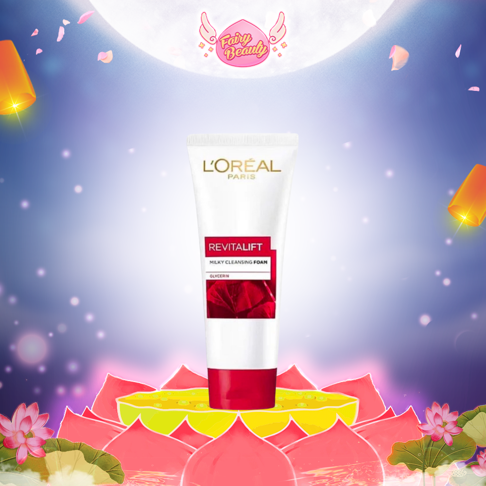 [L'OREAL PARIS] Sữa Rửa Mặt Cấp Ẩm Làm Sạch Tế Bào Chết Và Ngăn Ngừa Lão Hoá Chuyên Sâu Revitalift Cleansing Foam 100ml