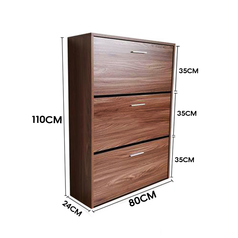 Tủ Giày Gỗ MDF Chống Ẩm Cánh Lật Siêu Gọn 3 Tầng 3 Ngăn Siêu Rộng VANDO