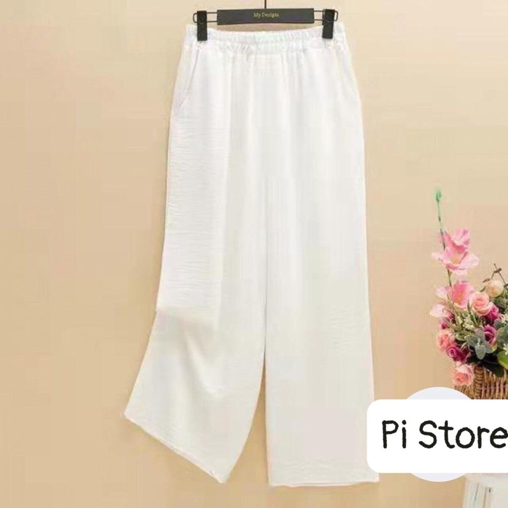 ️Có Big Size️ Quần Đũi Ống Suông Lưng thun, Quần đũi Nhật,Ống Rộng Dài - Quần culottes Nữ