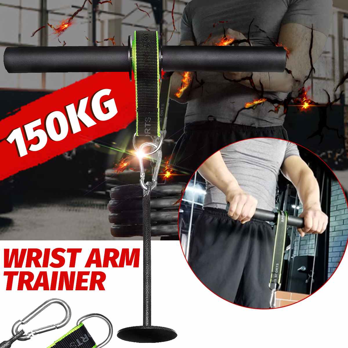 Bộ Dụng Cụ Giúp Luyện Tập Cơ Cổ Tay, Cơ Bắp Tay To Khoẻ Wrist Arm Trainer Cao Cấp