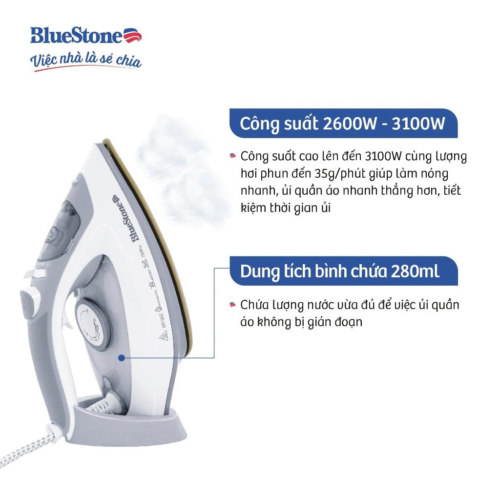 Bàn Ủi Hơi Nước BlueStone SIB-3836, 3100w - Phun Hơi Tăng Cường, Hàng Chính Hãng