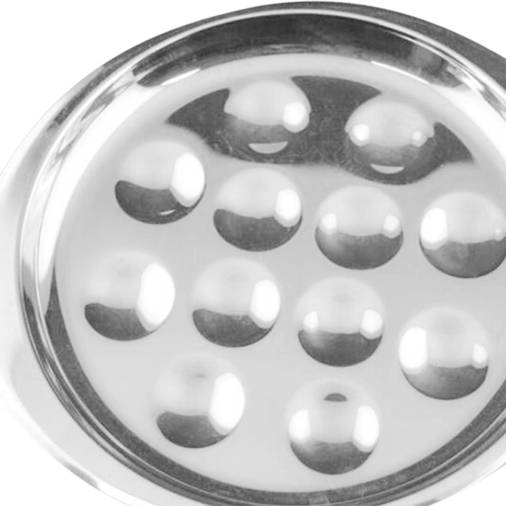 Stainless Steel Snail Mushroom Escargot Plate Dishes Compartment 196X167mm