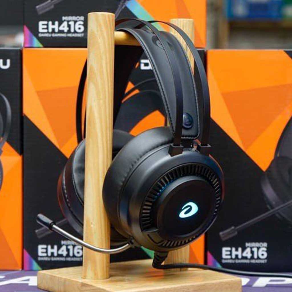 Tai Nghe Gaming DAREU EH416 RGB Giả Lập 7.1 Cắm Cổng USB Âm Trầm Bass Cực Phê - Hàng Chính Hãng