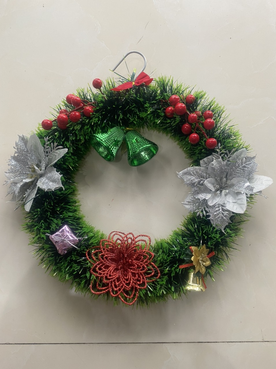 Vòng Nguyệt Quế Trang Trí Noel Giáng Sinh 40cm bao đẹp