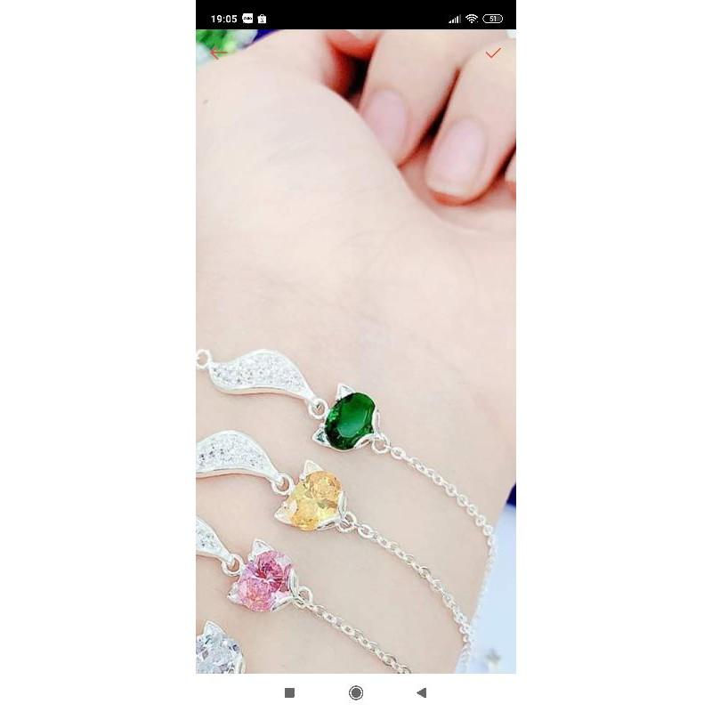 LẮC TAY HỒ LY BẠC ĐUÔI DÀI