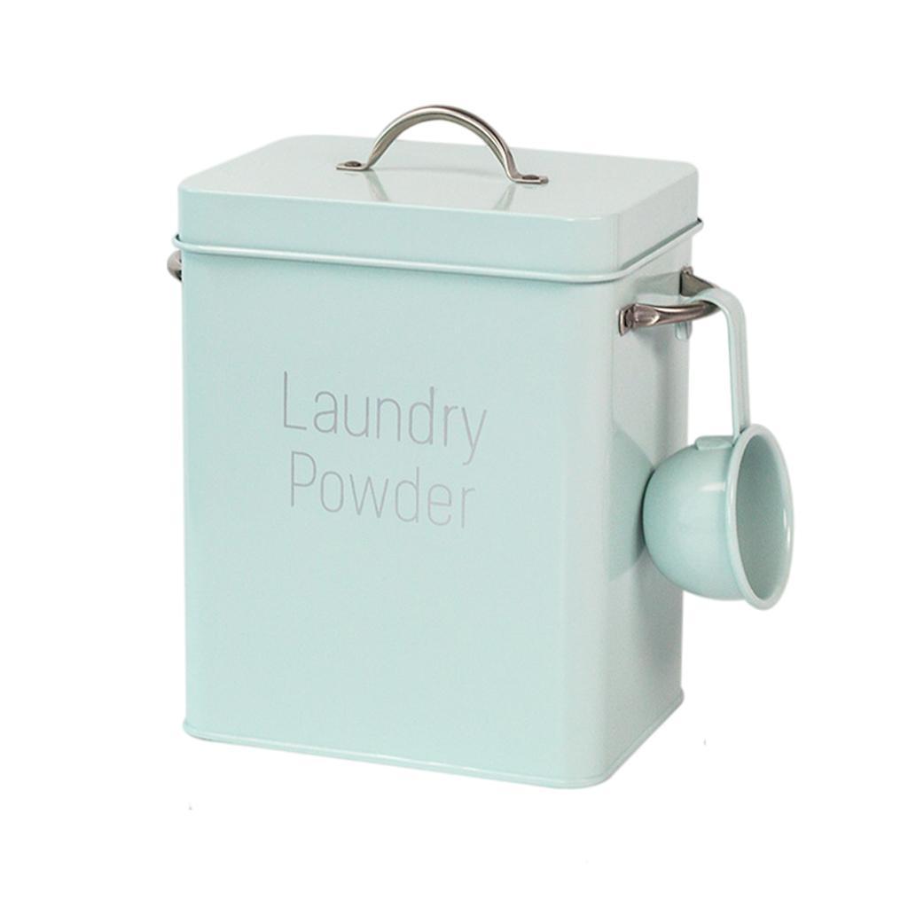 Laundry Powder Storage Tin Box Large Rice Organizer Green
