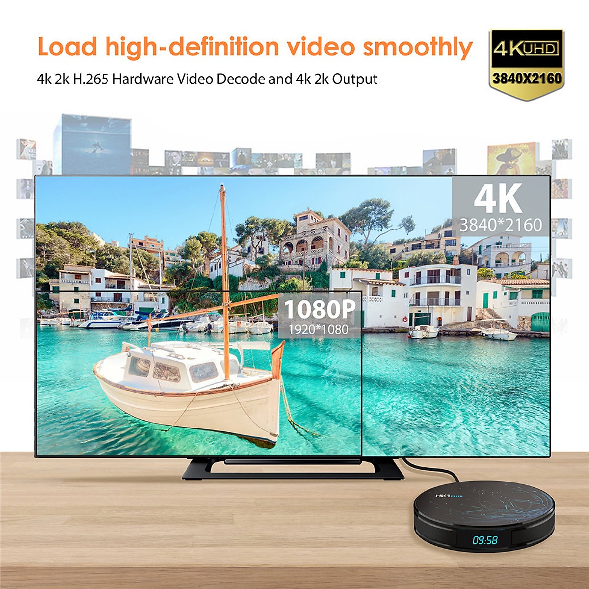Smart Box Hk1 S905X2 Chip Android 8.1 Dual-Frequency Wifi Network Player Tv Box Memory Capacity:4G+32G Specification