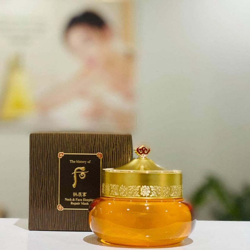 Mặt nạ ngủ cho mặt và cổ Whoo Gongjinhyang Neck & Face Sleeping Repair Mask