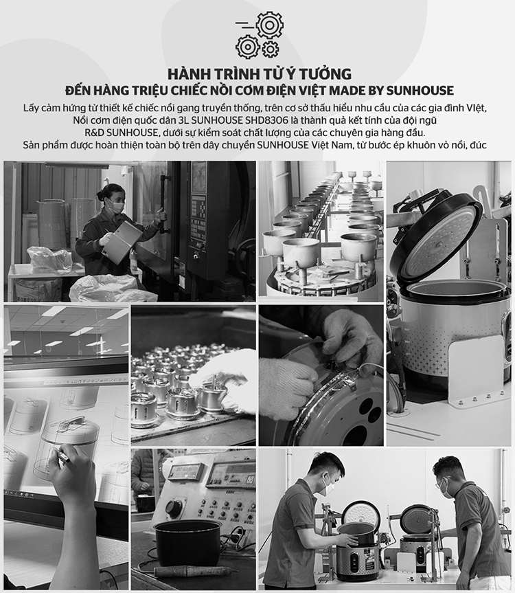 Nồi cơm điện Sunhouse SHD8305 3L - Hàng chính hãng