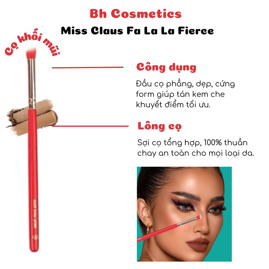 Cọ Tạo Khối Kem Sống Mũi Bh Cosmetics Miss Claus Fa La La Angled Crease Brush