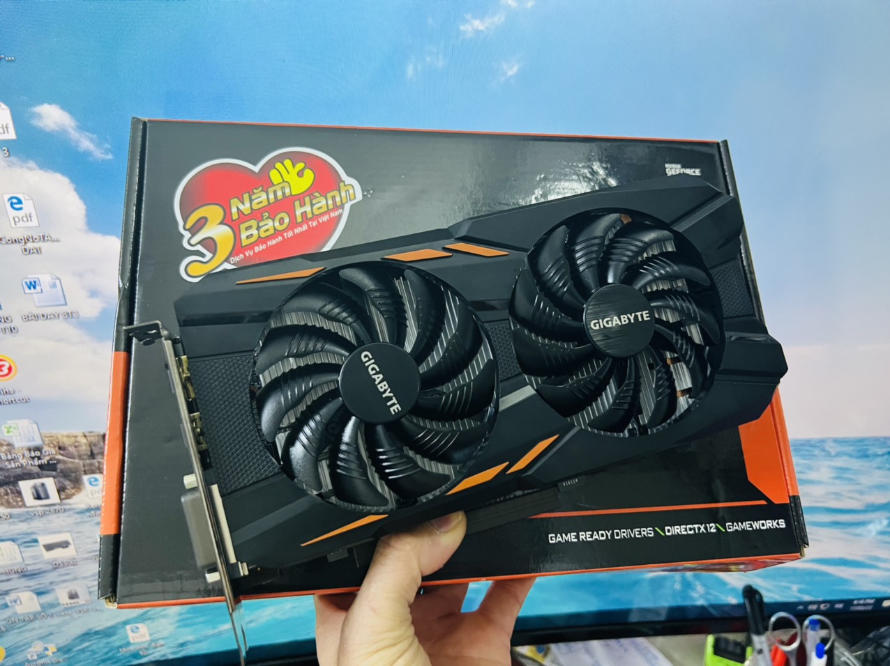 VGA (Cạc màn hình) GIGABYTE GTX 1050Ti (GV-N105TWF2OC-4GD) 4GB/2FAN - HÀNG CHÍNH HÃNG