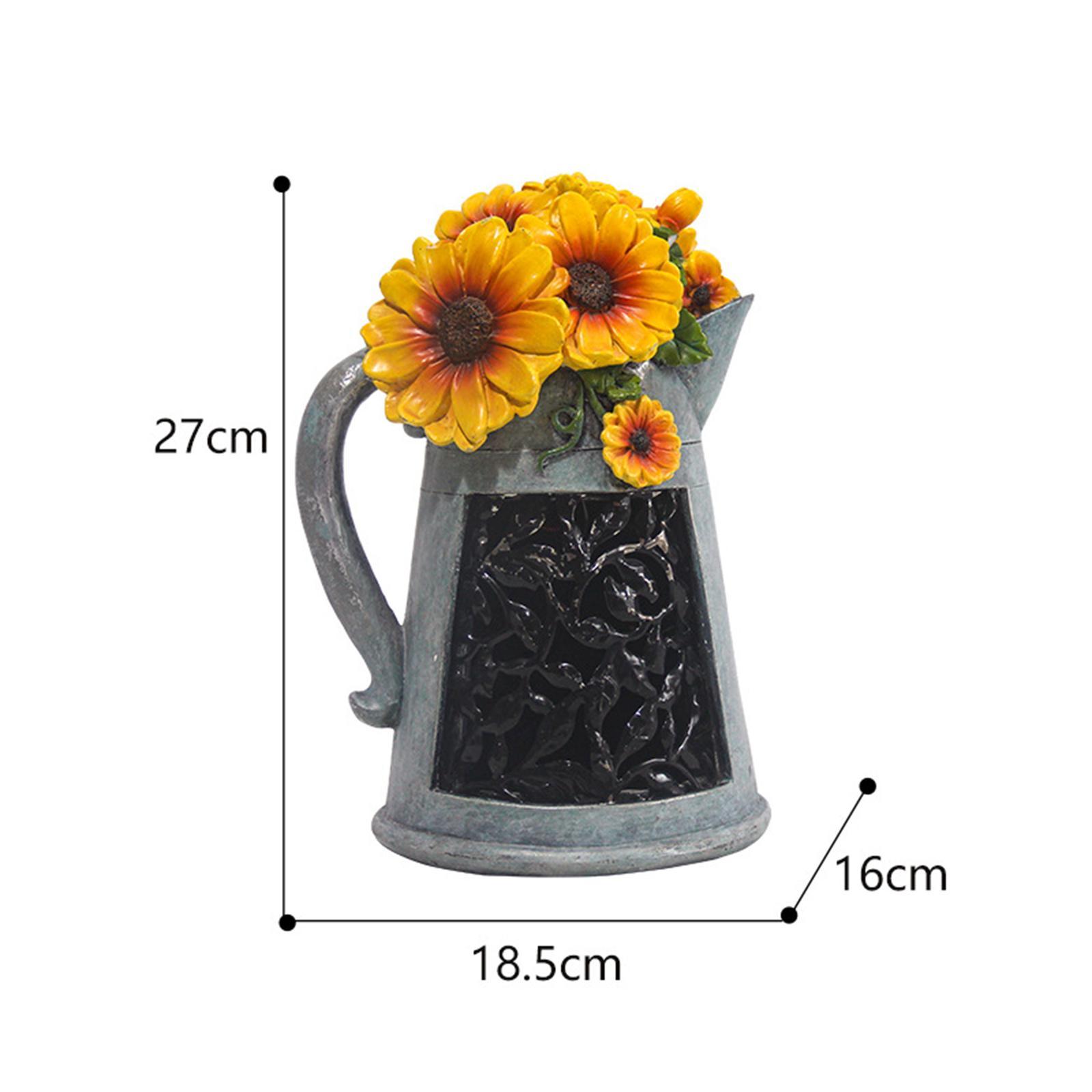 Solar Watering Can Lights Garden Statue Lights Resin Crafts for Lawn Decor
