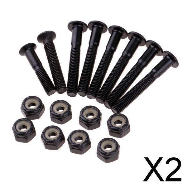 2x8 Pieces Skateboard Longboard Mounting Bolts Screws Nuts Hardware Set 35mm