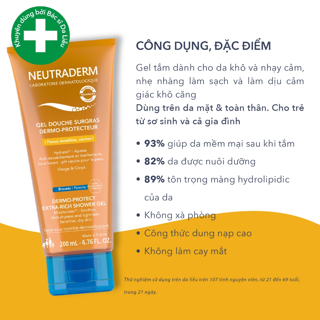 [MUA 1 TẶNG 1] Gel Tắm Chăm Sóc Da Khô NEUTRADERM EXTRA RICH NEU-686012/686013