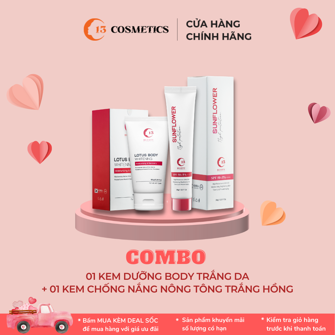 Combo Da Trắng xinh - Tự tin đón nắng C13 Cosmetics Thu Trang